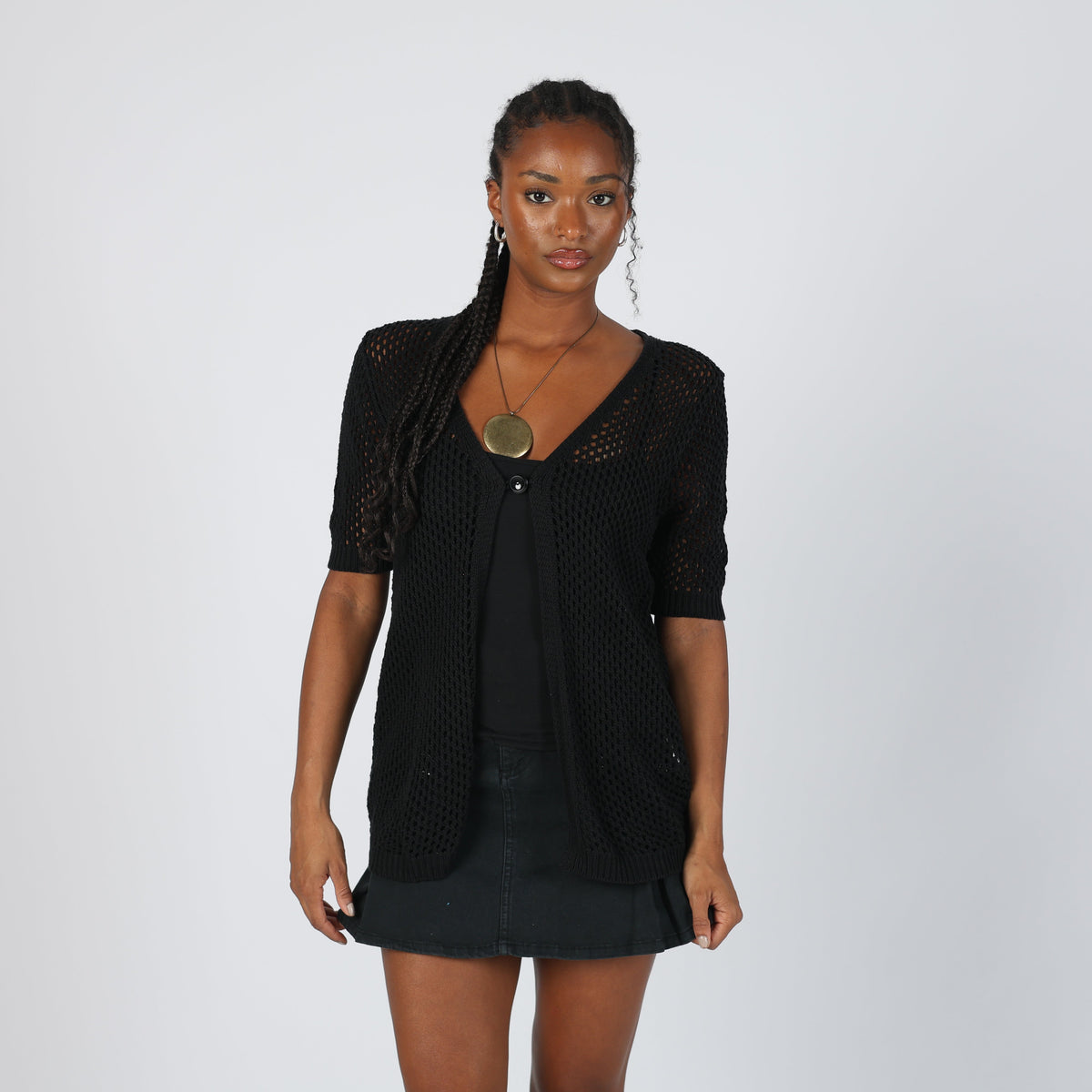 Black Y2K Cardigan (M)