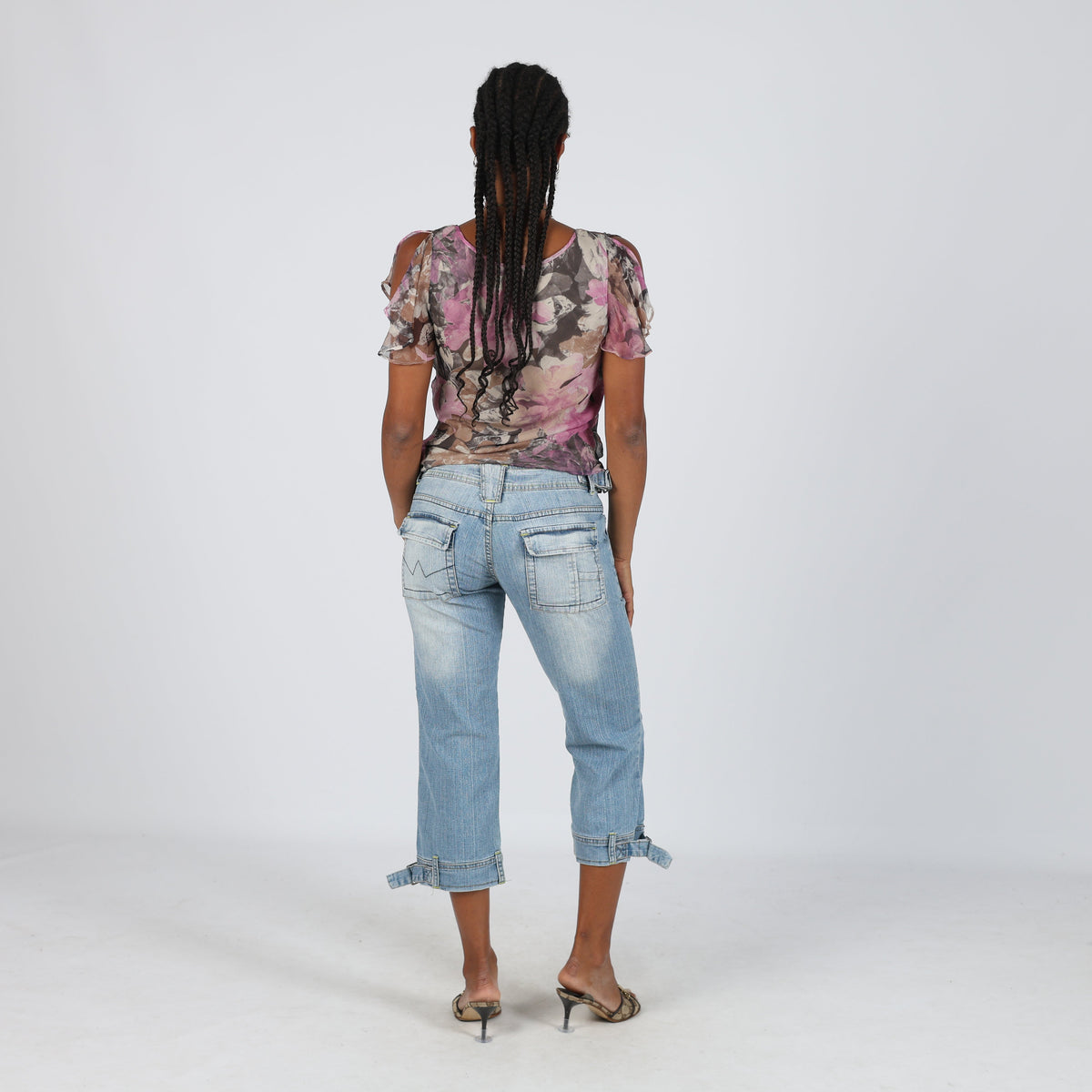 Light Blue Y2K Miss Passion 3/4 Jeans (XS)