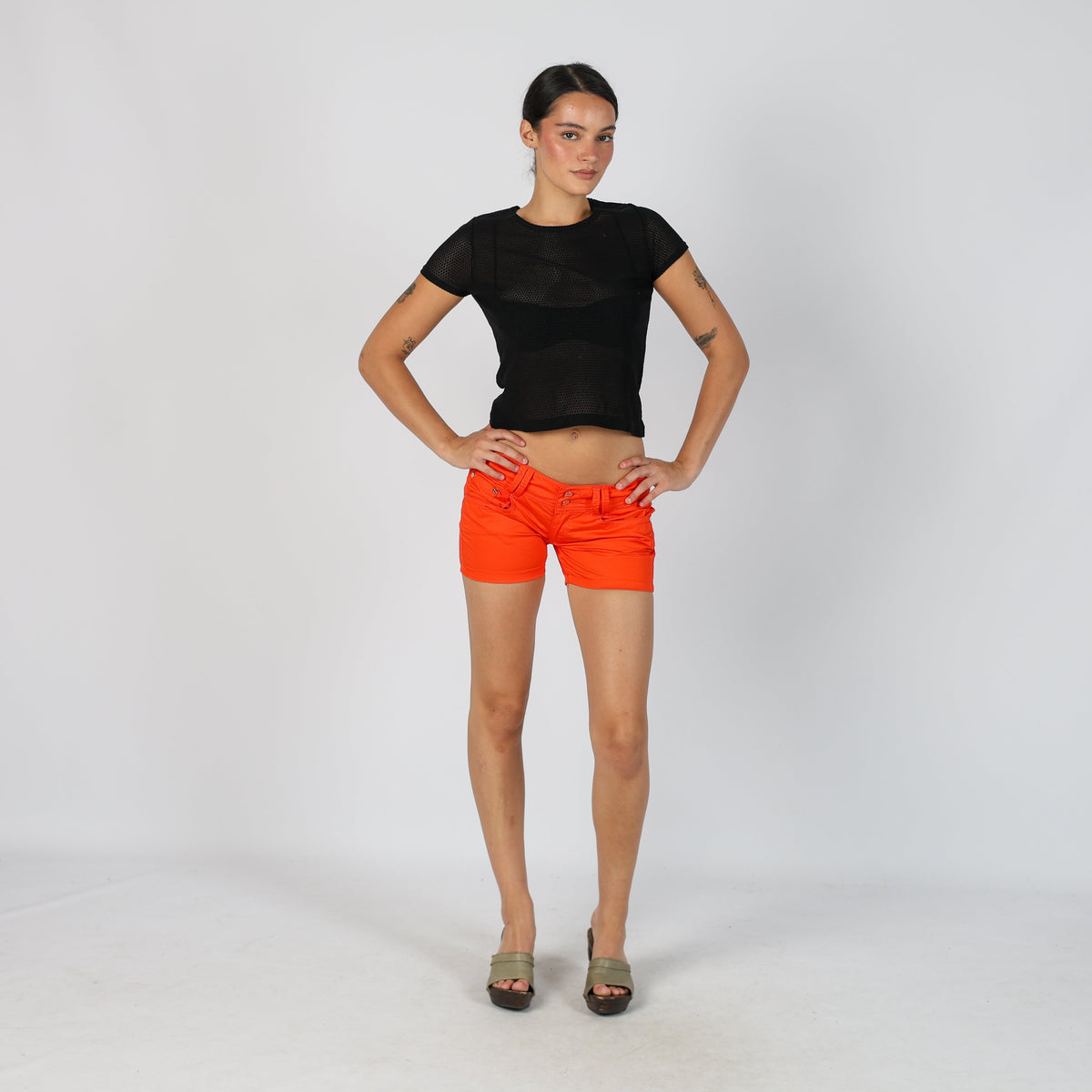 Coral Y2K PHARD Woven Shorts (S)