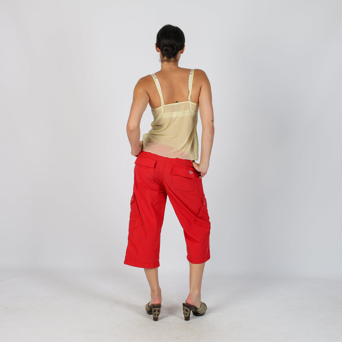 Red Y2K Sergio Tacchini Cargo Pants (S)
