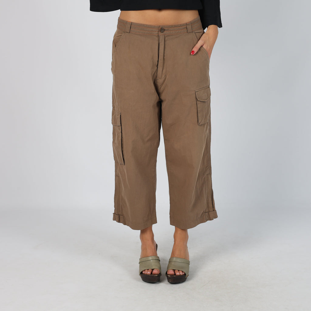 Brown Y2K Cargo Pants (M)