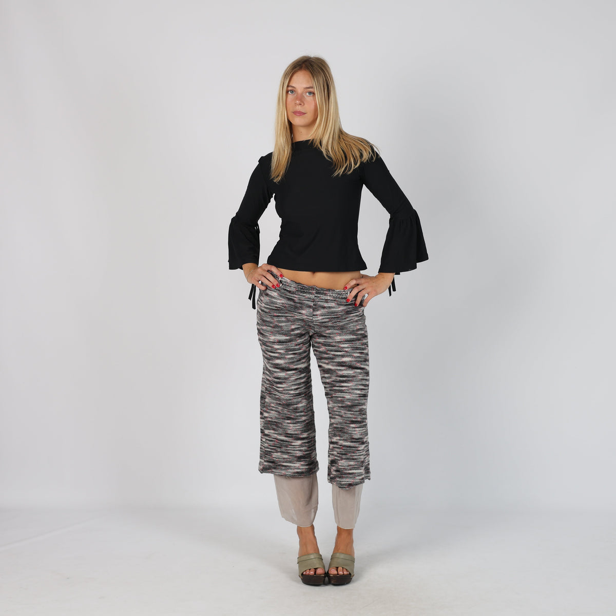 Grey Y2K Missoni Woven Trousers (XS)