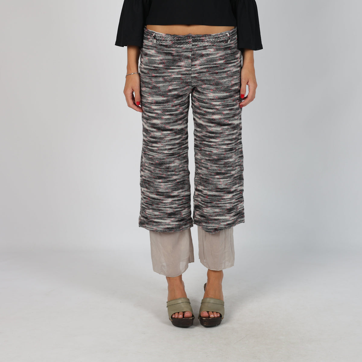 Grey Y2K Missoni Woven Trousers (XS)