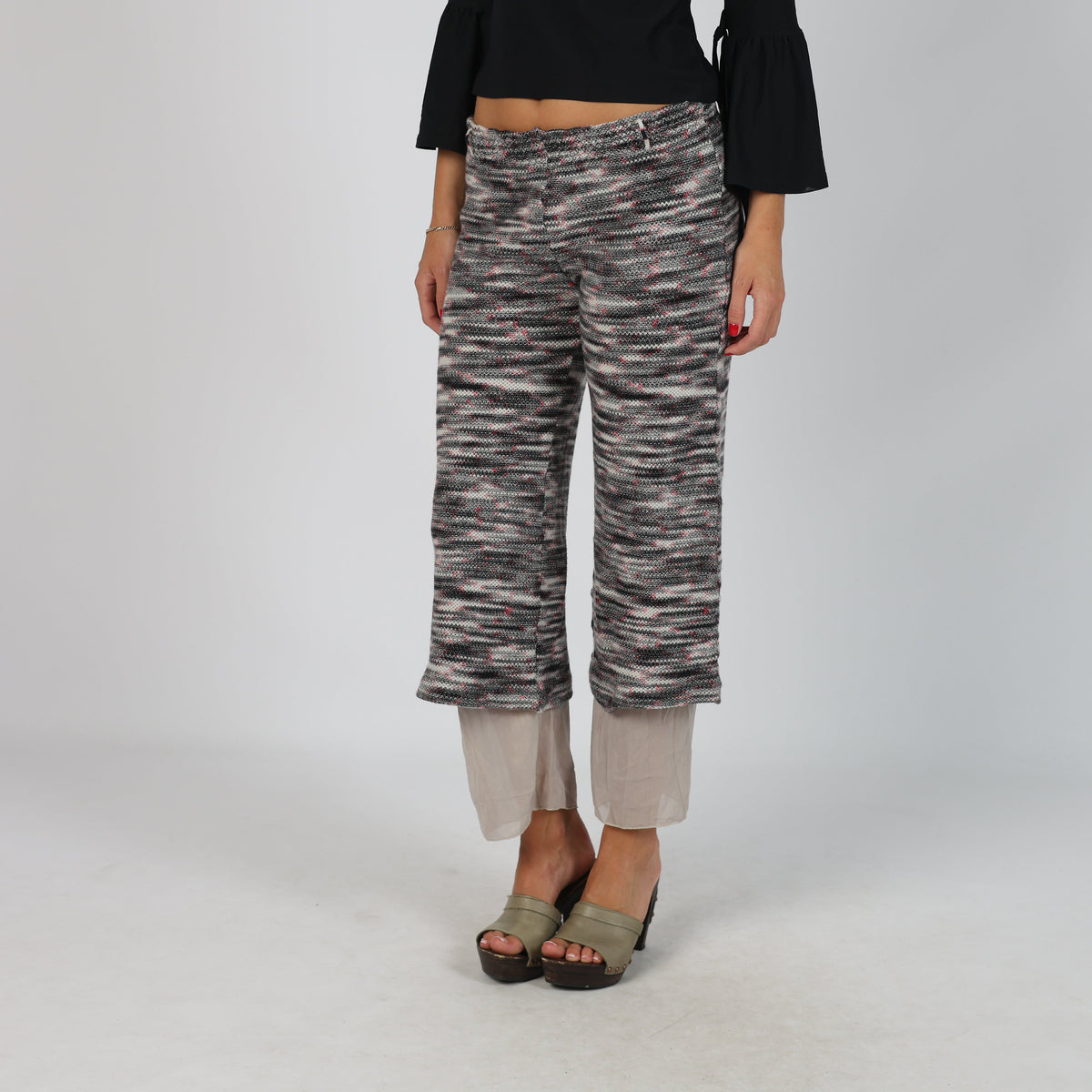 Grey Y2K Missoni Woven Trousers (XS)