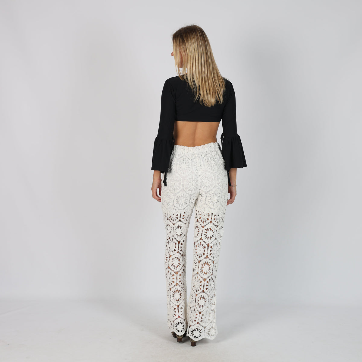 Ivory Y2K Woven Trousers (XS)