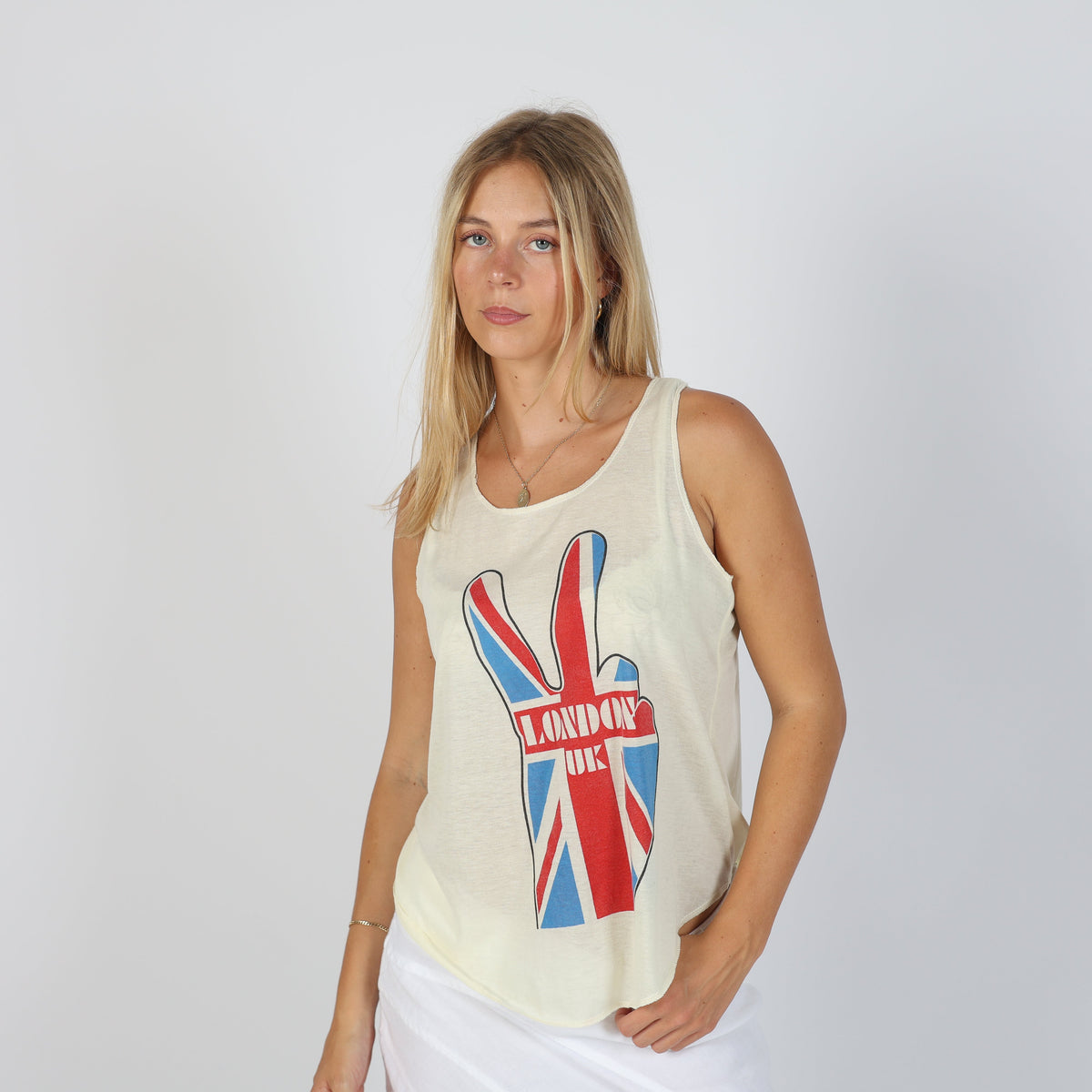 Yellow Y2K Woven Vest Semi Sheer (S)