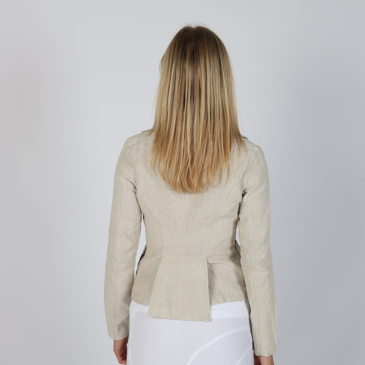 Beige Y2K Pois Blazer Linen (S)