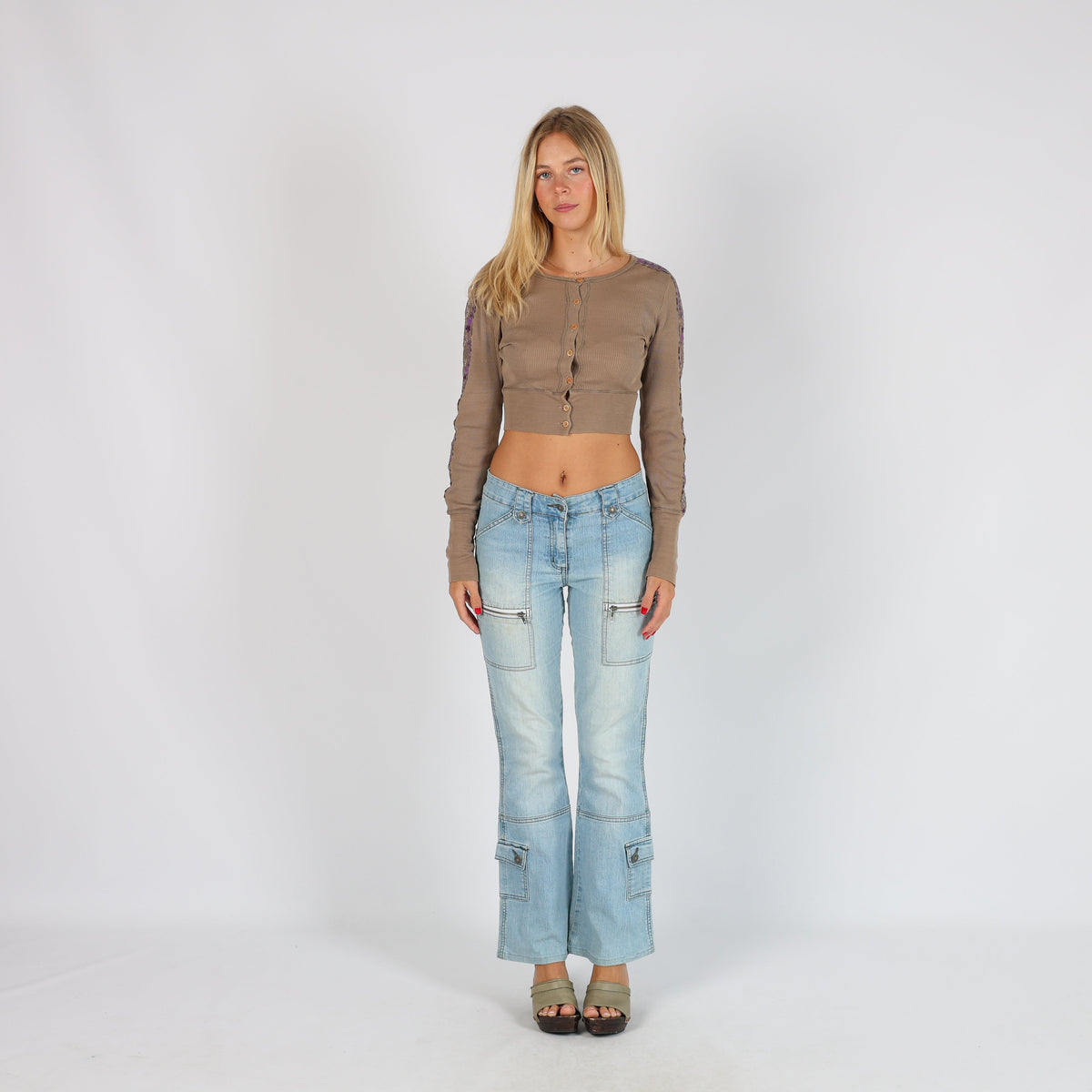 Light Blue Y2K Flare Jeans (XS)