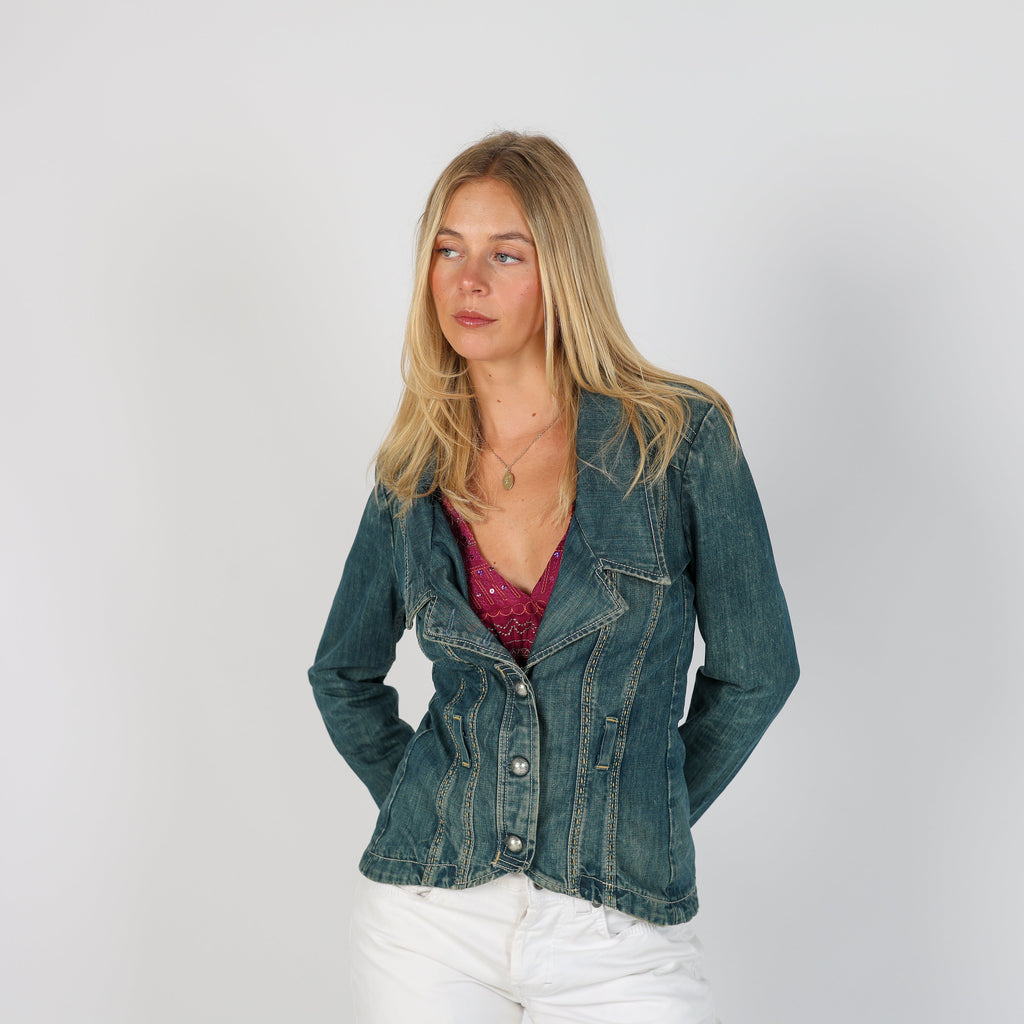 Blue Y2K Guess Denim Jacket (S)