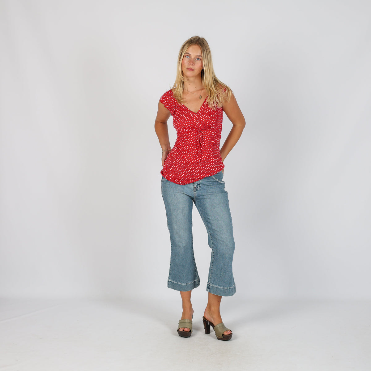 Light Blue Y2K Flare Jeans (S)