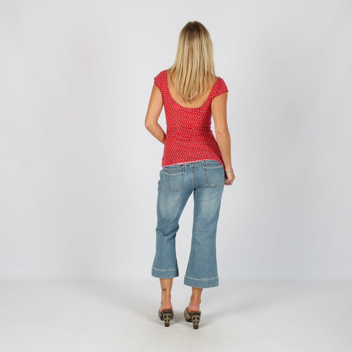 Light Blue Y2K Flare Jeans (S)