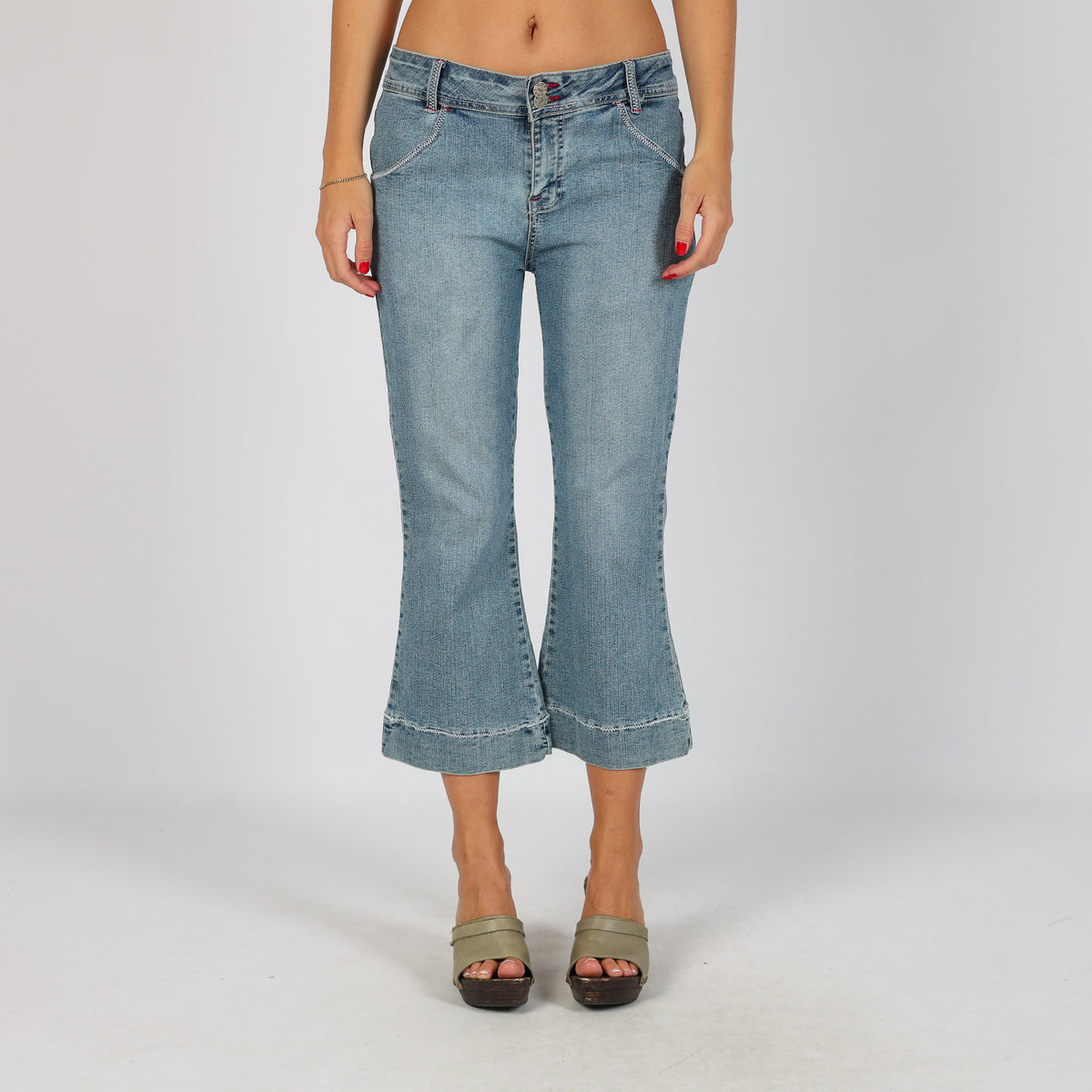 Light Blue Y2K Flare Jeans (S)