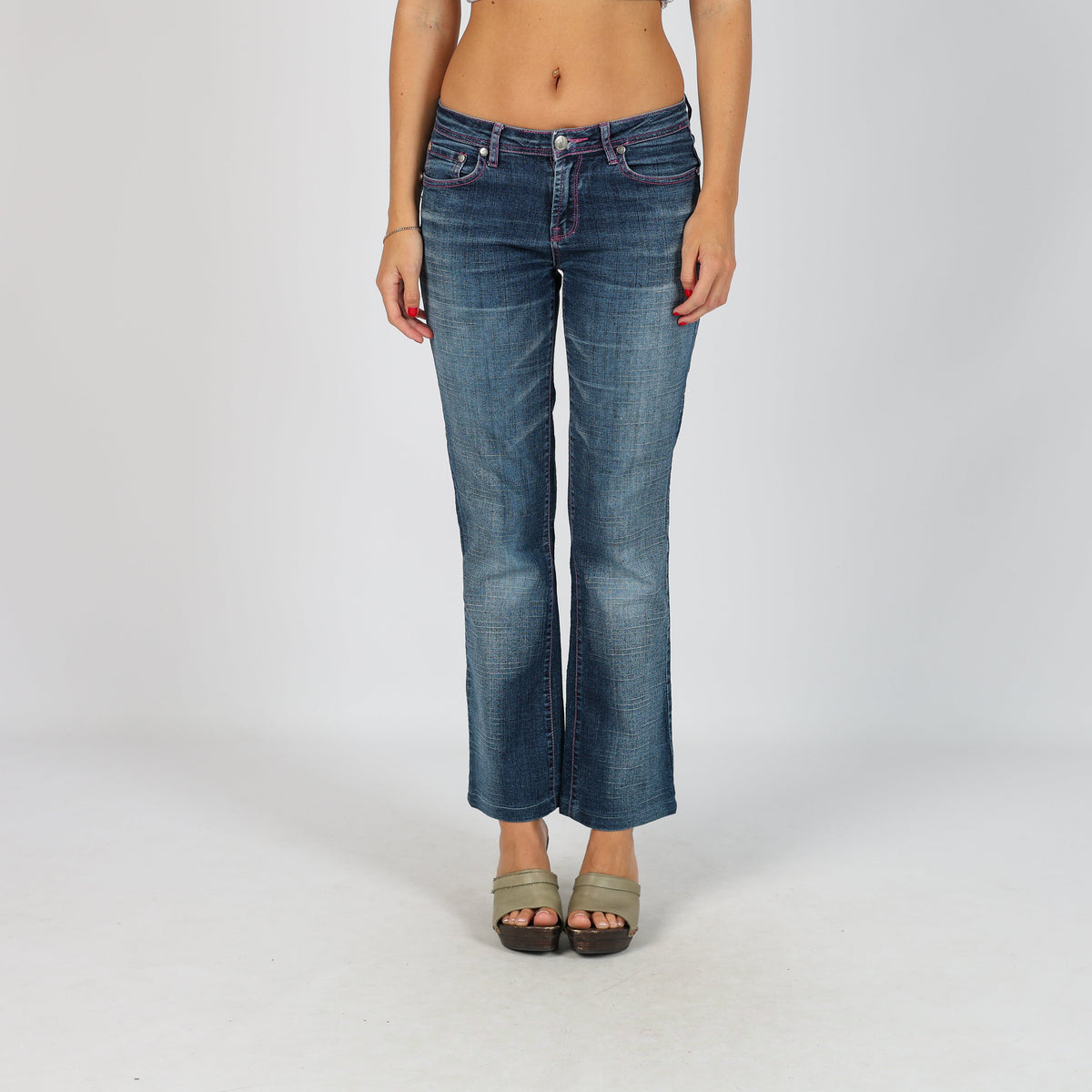 Blue Y2K Bootcut Jeans (S)