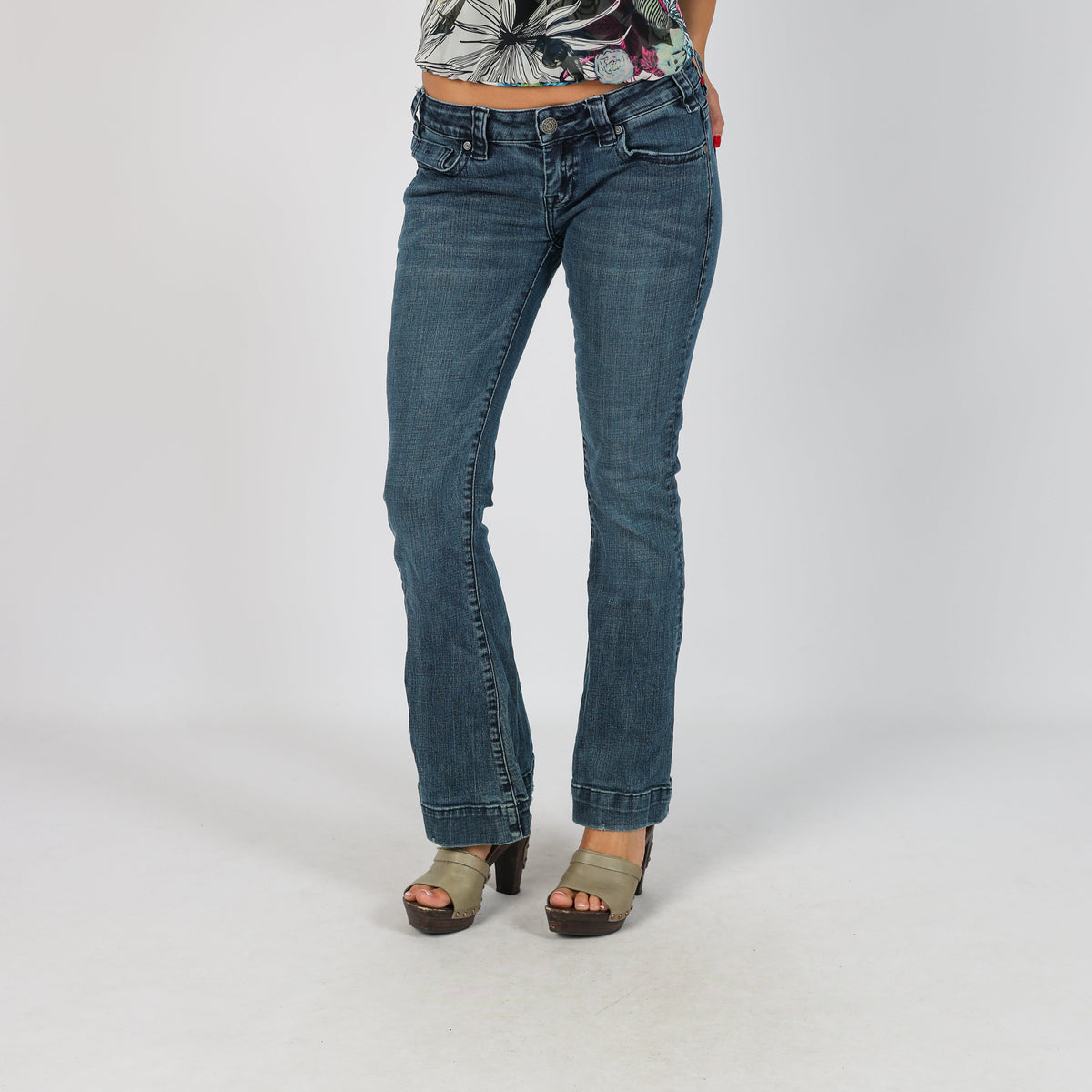 Blue Y2K Bootcut Jeans (S)