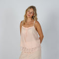 Baby Pink Y2K Sisley Cami Semi Sheer (S)