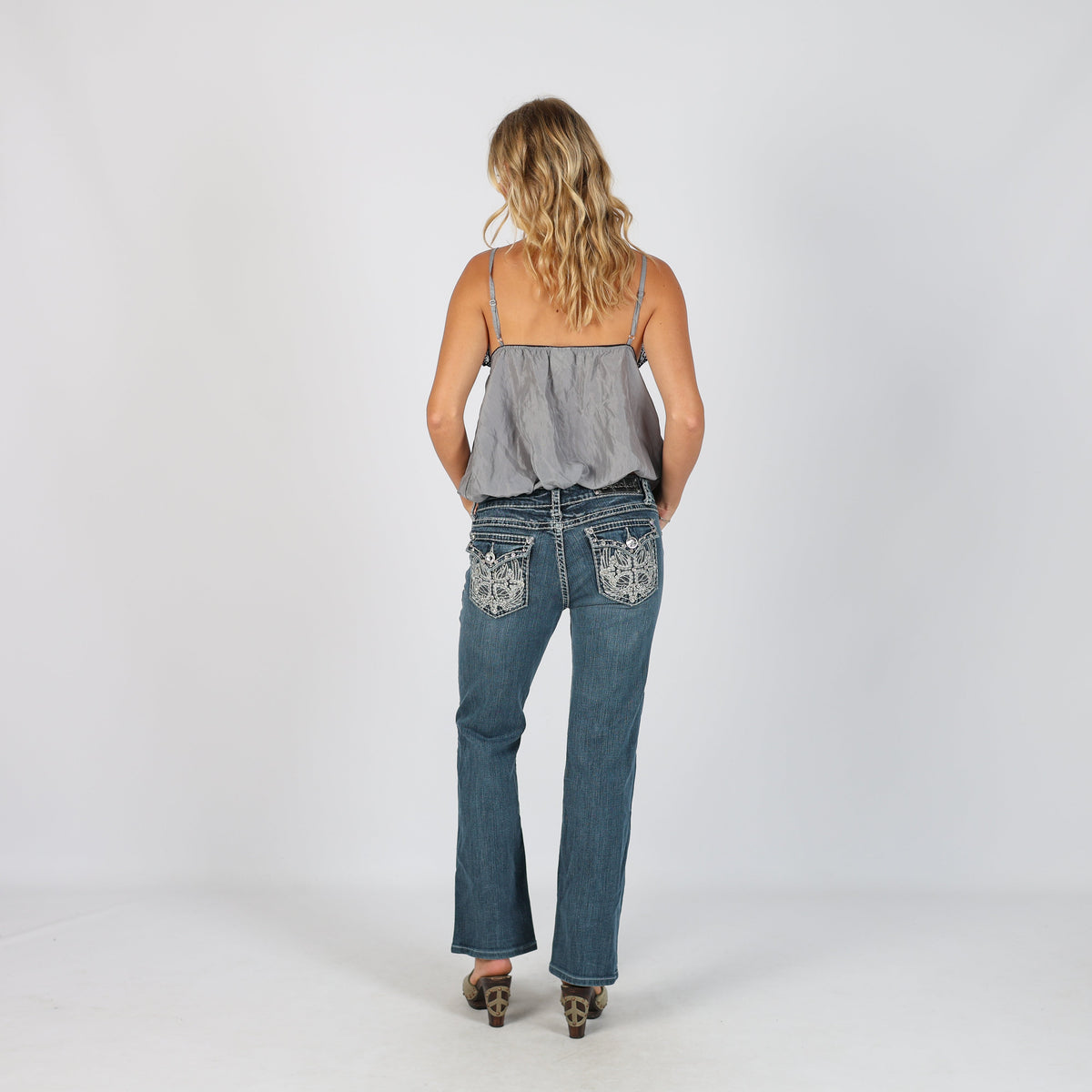 Blue Y2K Straight Jeans (S)