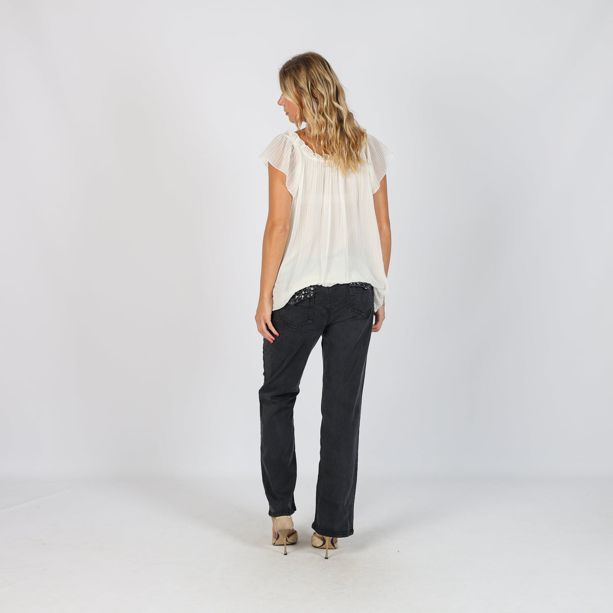 Black Y2K Bootcut Jeans (M)