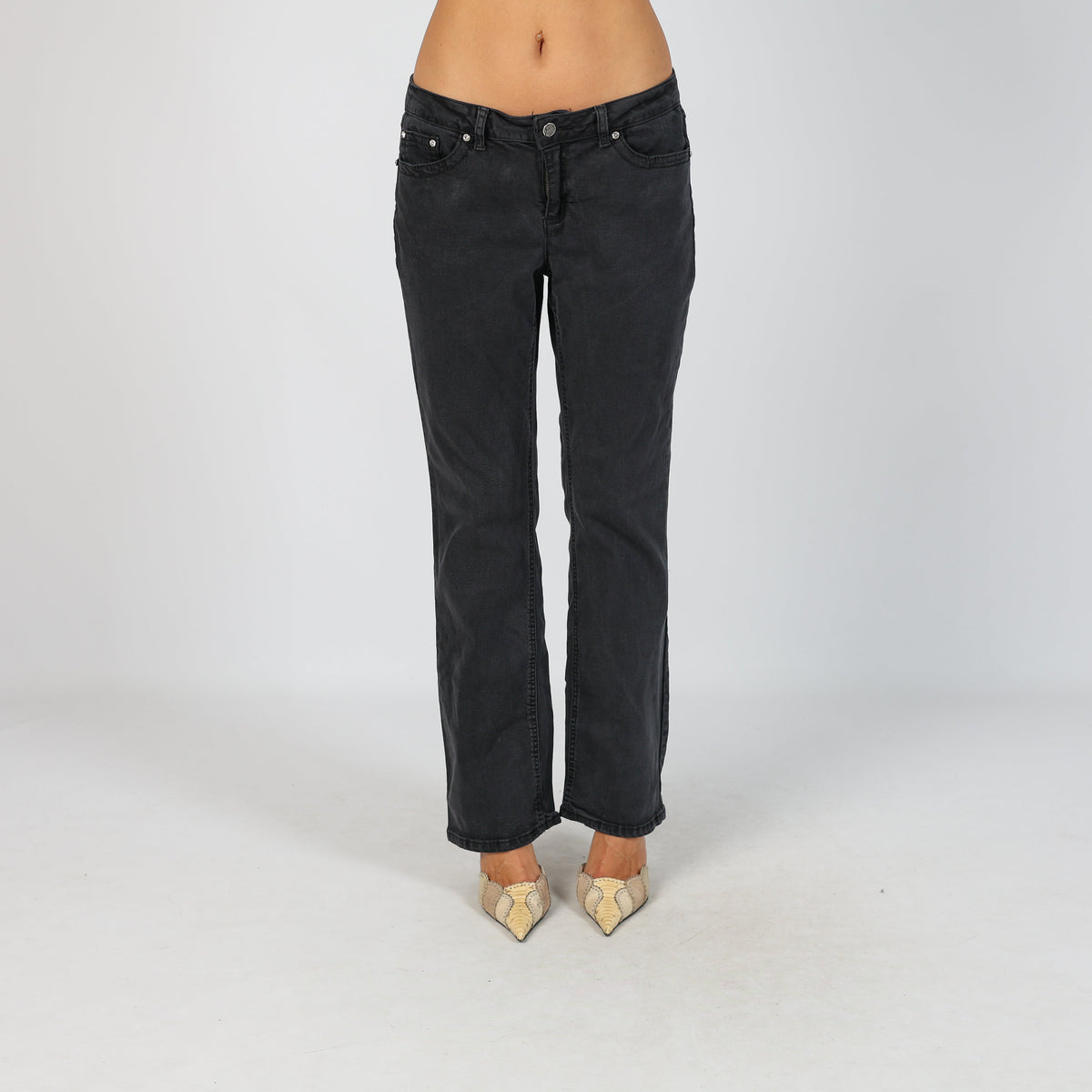 Black Y2K Bootcut Jeans (M)