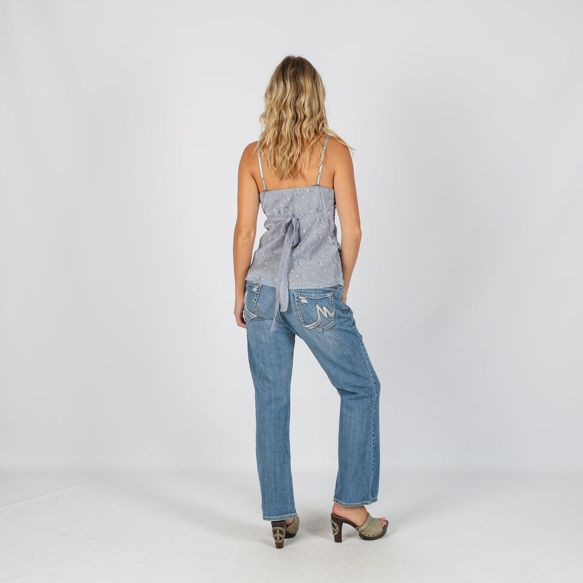 Blue Y2K Straight Jeans (M)