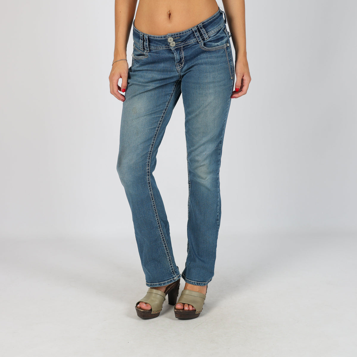 Blue Y2K Bootcut Jeans (S)