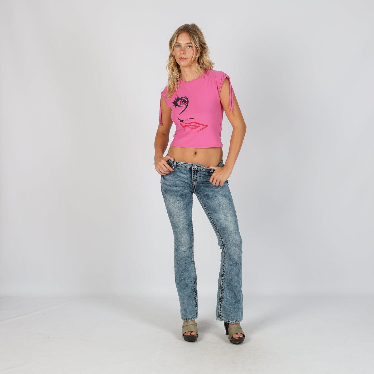 Blue Y2K Bootcut Jeans (S)