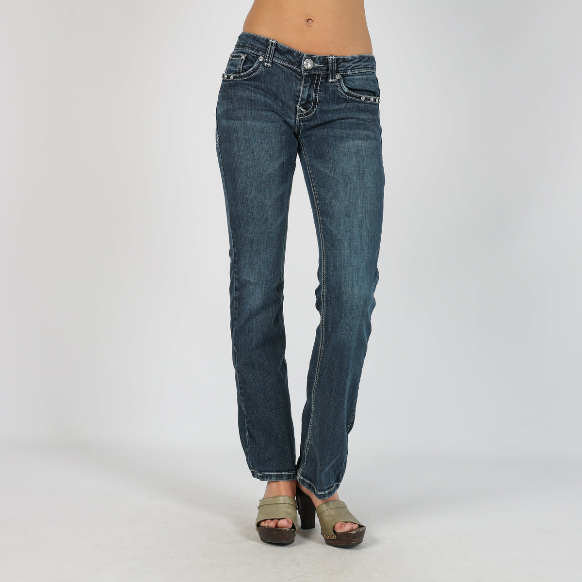 Blue Y2K Bootcut Jeans (S)