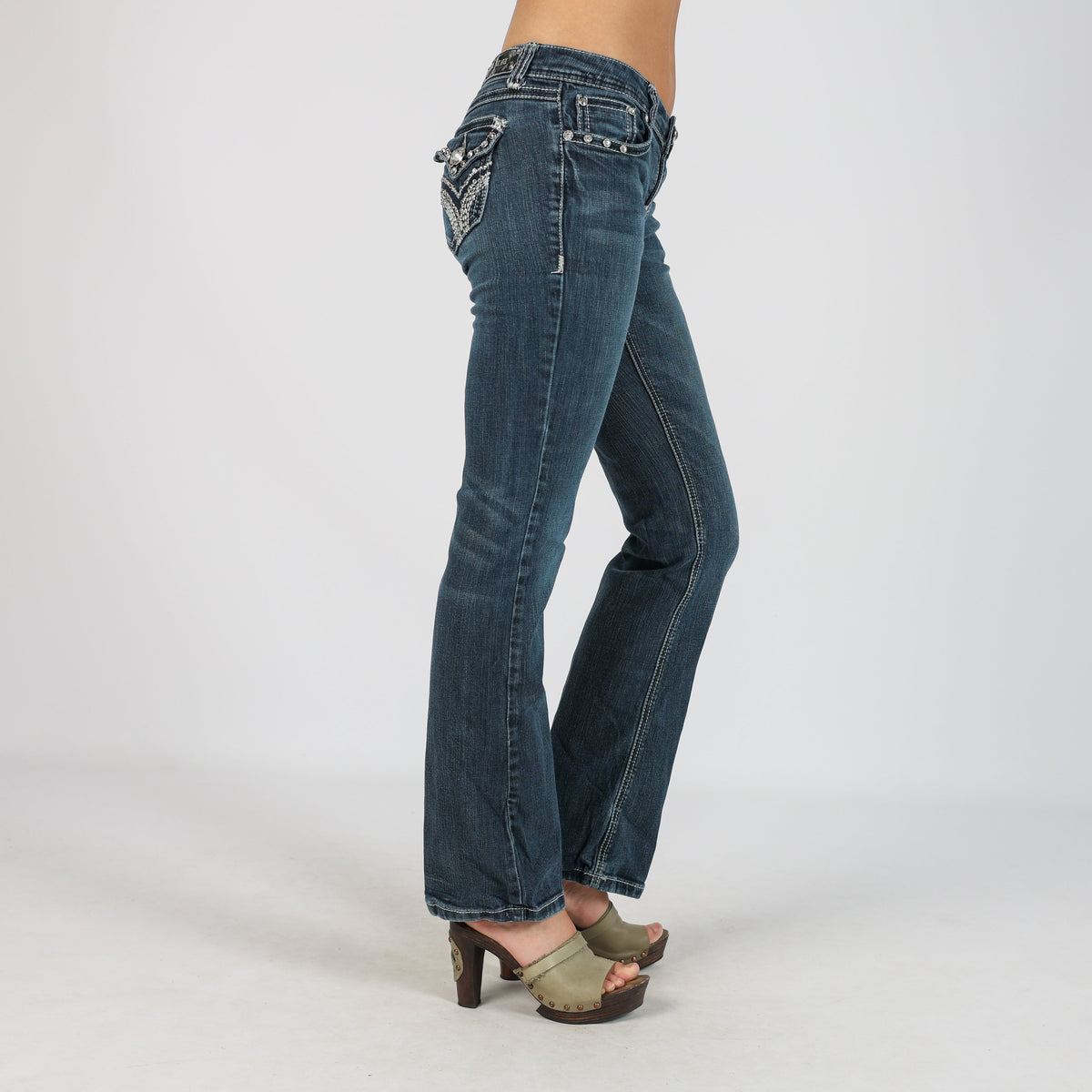 Blue Y2K Bootcut Jeans (S)