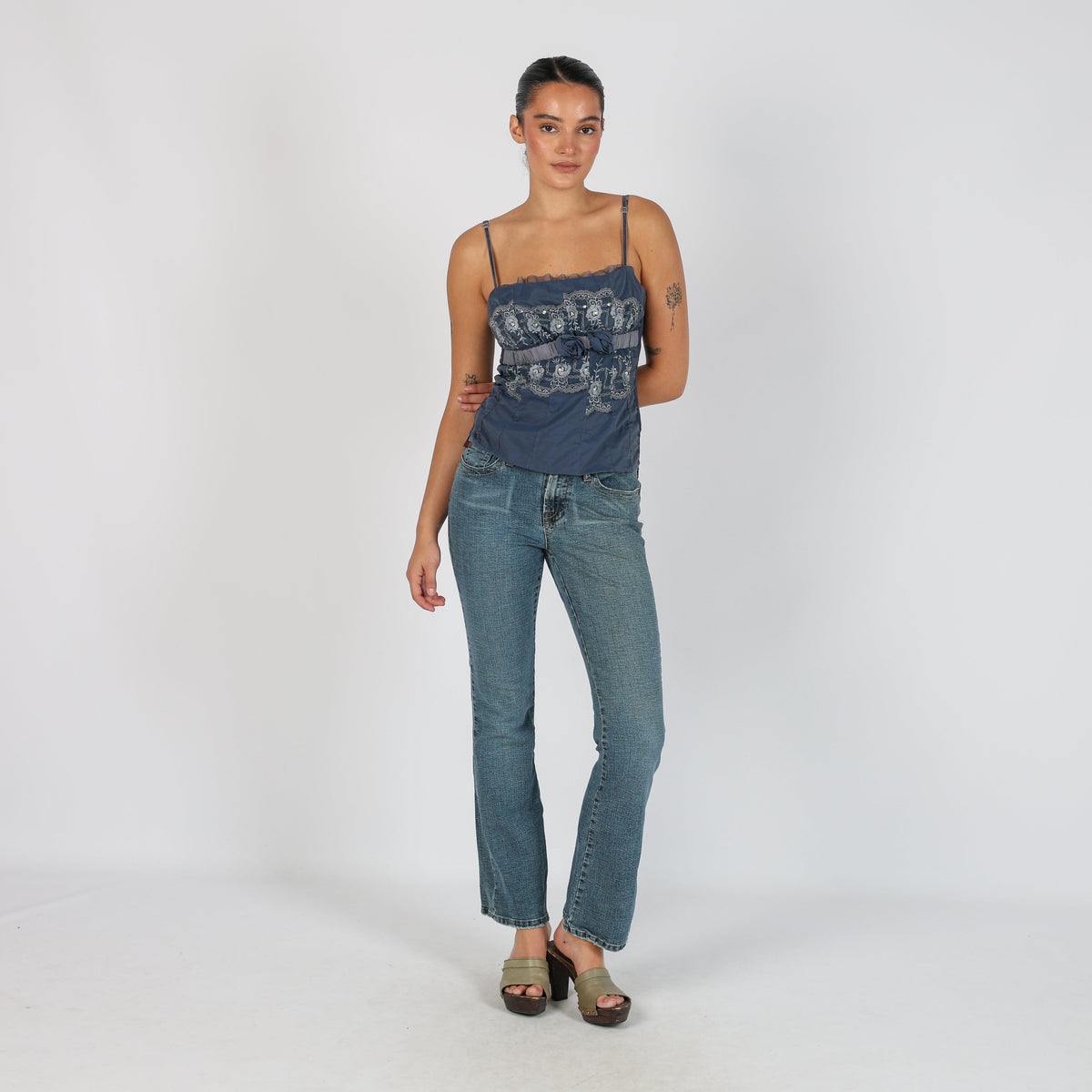 Blue Y2K Bootcut Jeans (S)