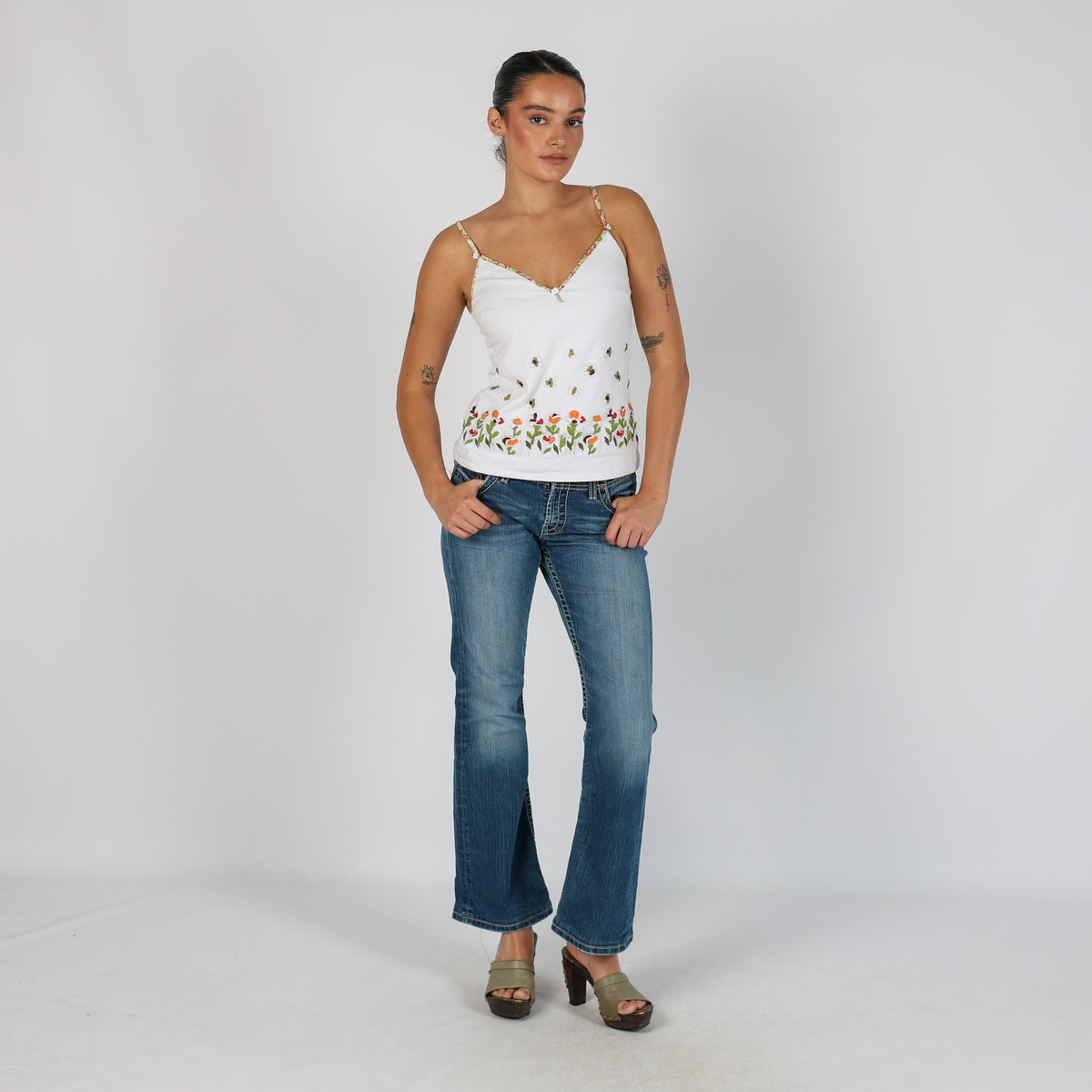 Blue Y2K Bootcut Jeans (S)