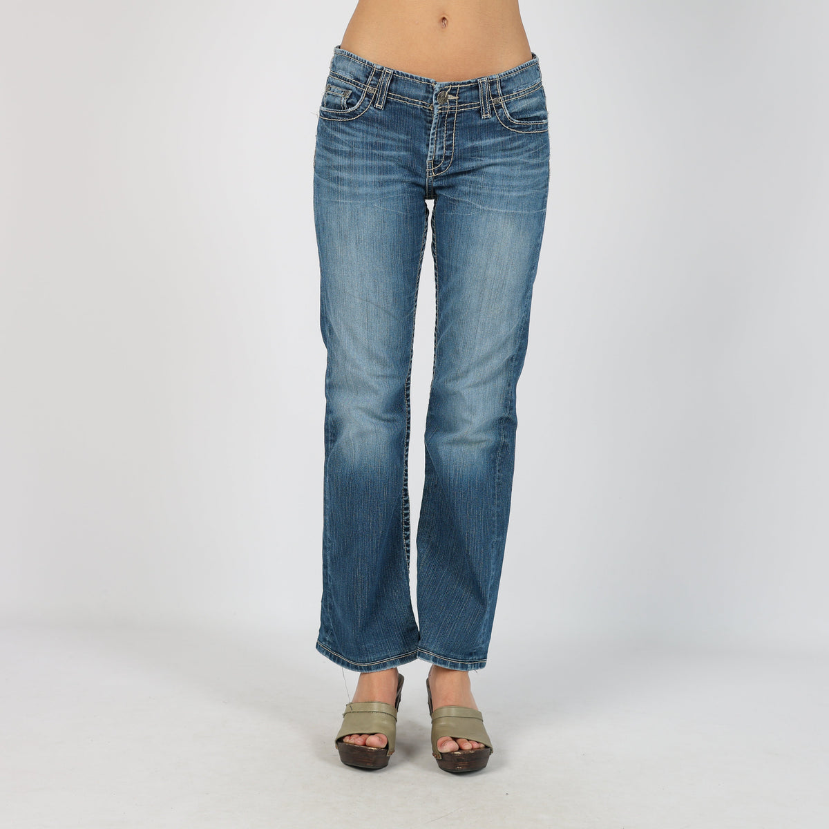 Blue Y2K Bootcut Jeans (S)