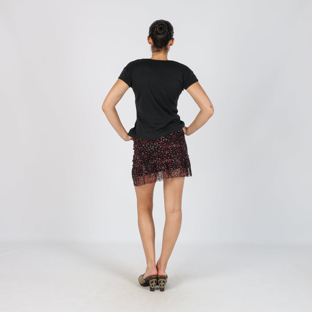 Black Y2K Pimkie Woven Mini Skirt (S)