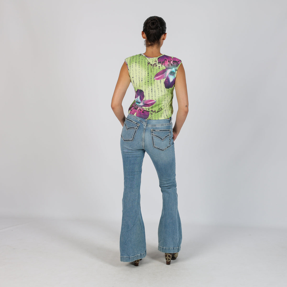 Blue Y2K Flare Jeans (S)