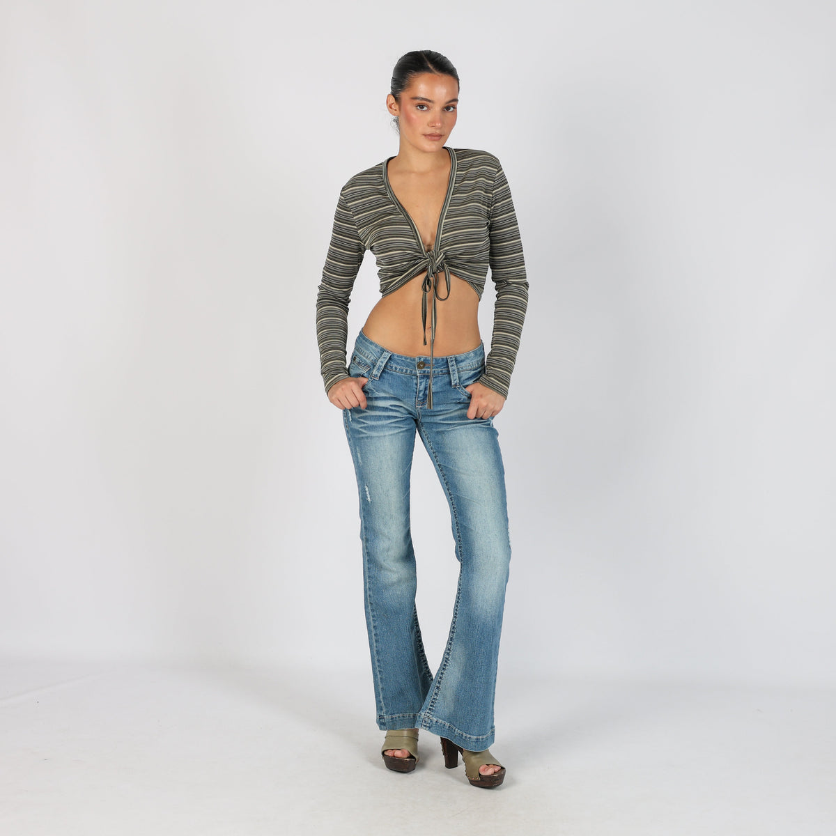 Blue Y2K Bootcut Jeans (S)
