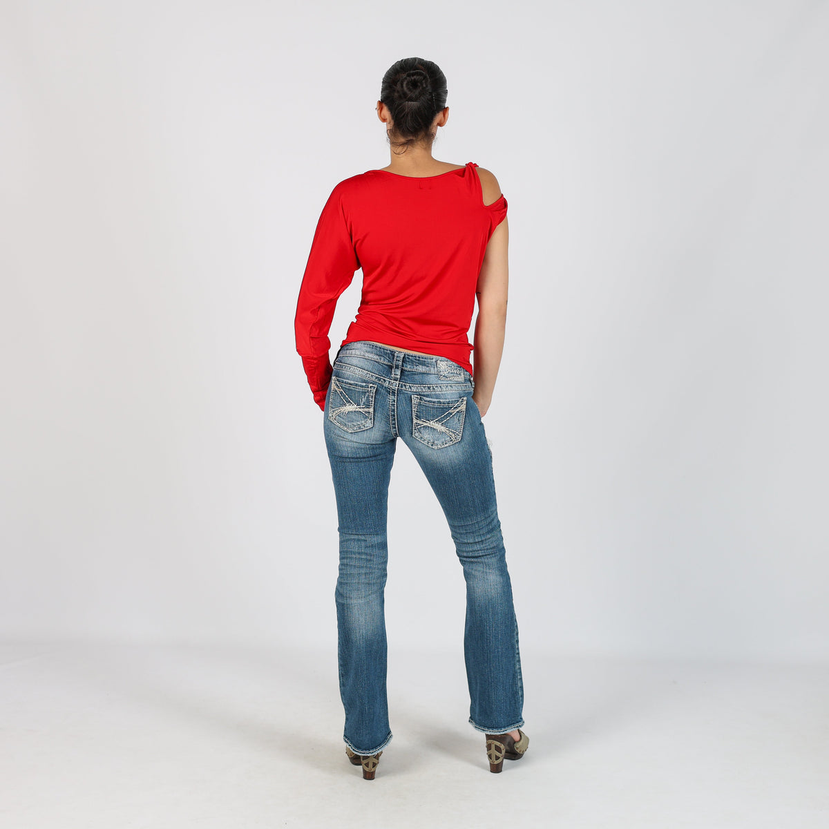 Blue Y2K Silver Bootcut Jeans (XS)