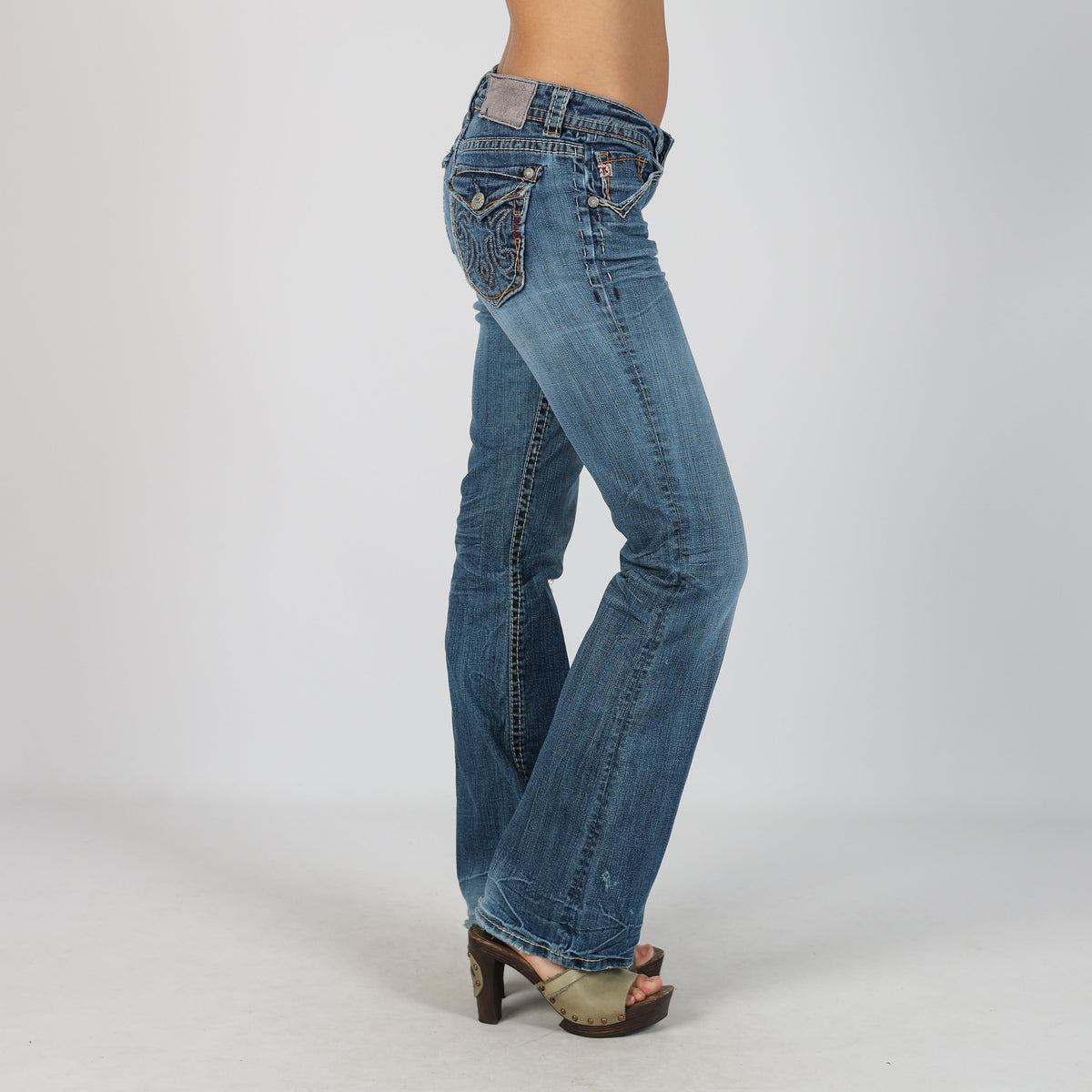 Blue Y2K Mek Denim Bootcut Jeans (S)