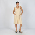 Cream Y2K Woven Midi Dress (M)