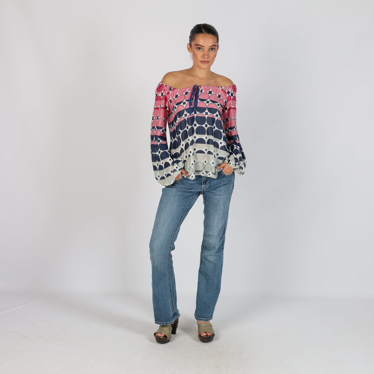 Blue Y2K Rhythm in Blues Bootcut Jeans (S)