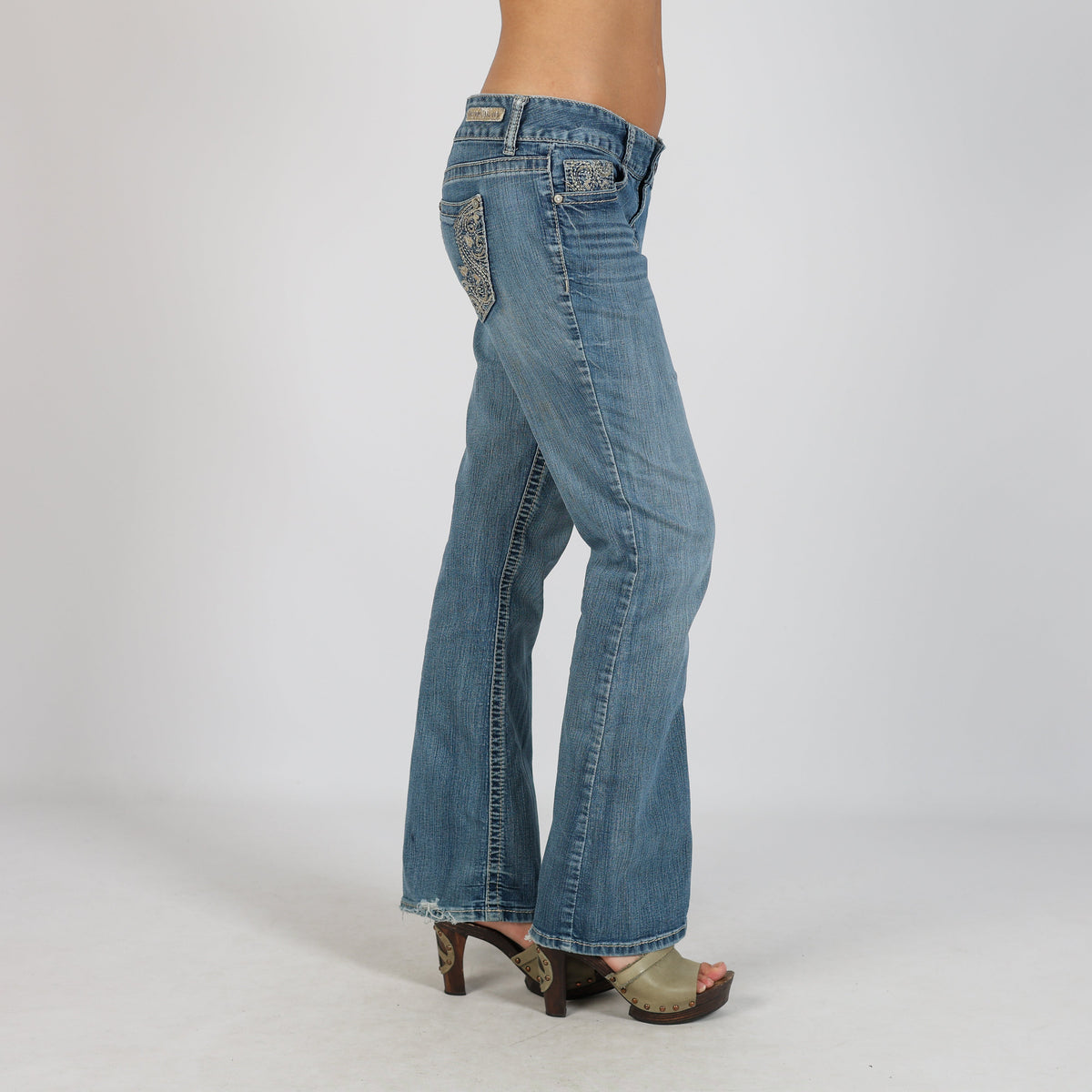 Blue Y2K Rhythm in Blues Bootcut Jeans (S)