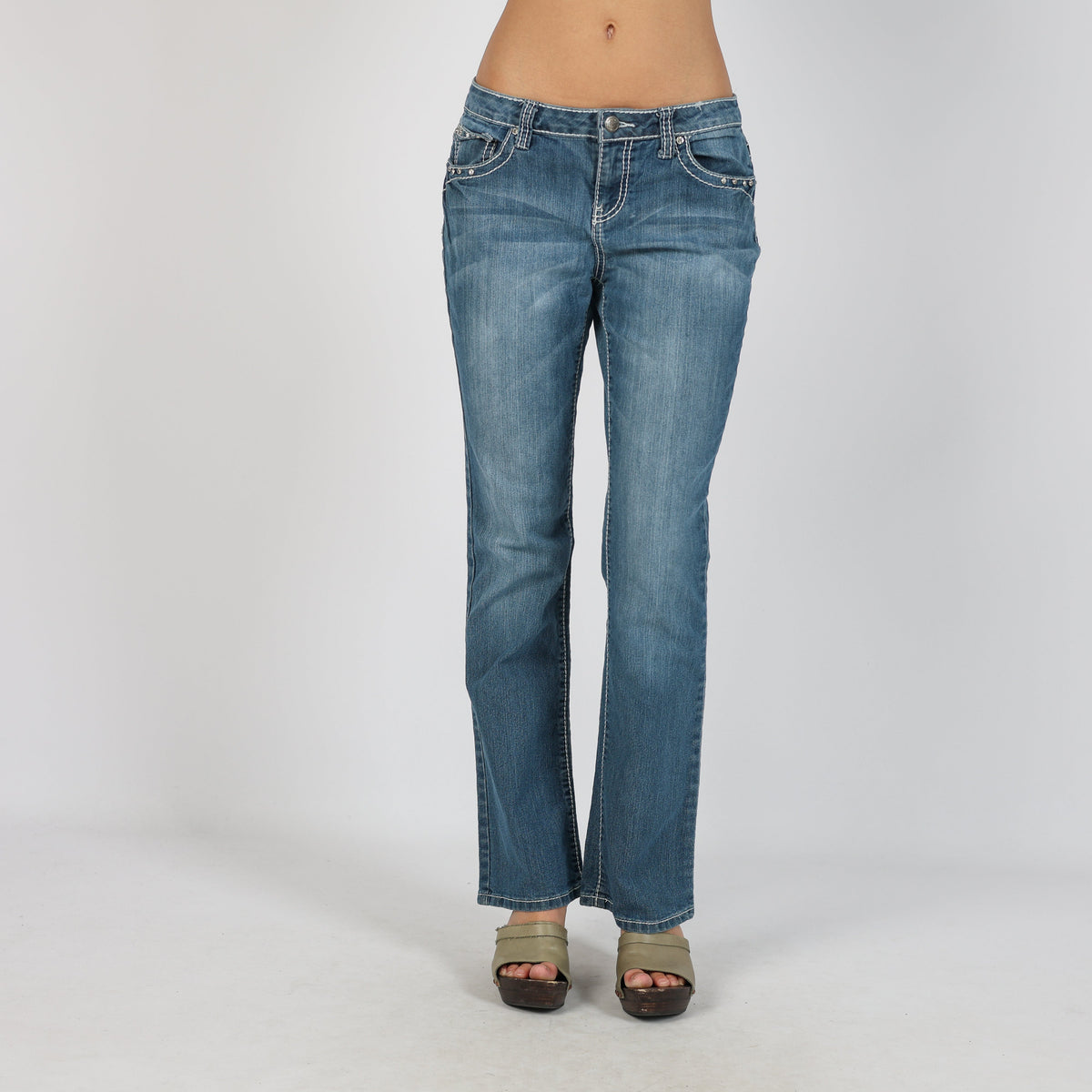 Blue Y2K Bootcut Jeans (S)