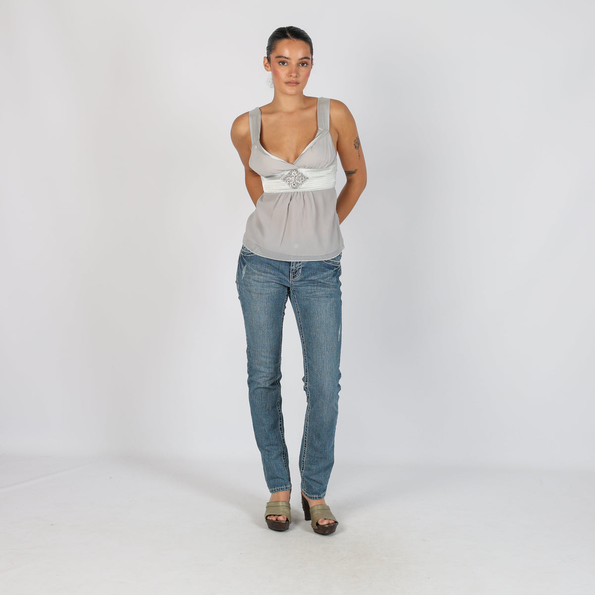 Blue Y2K Skinny Jeans (S)