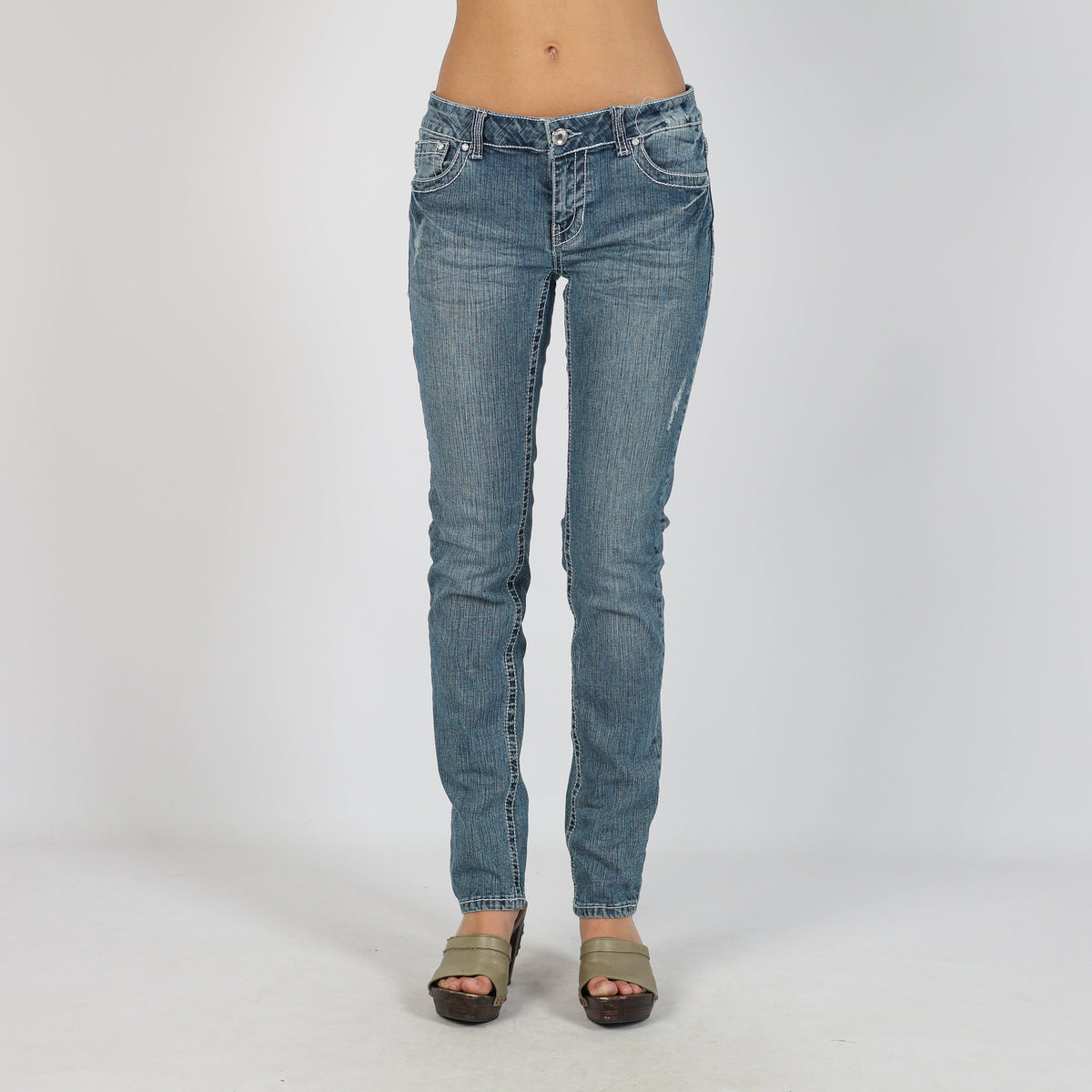 Blue Y2K Skinny Jeans (S)