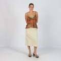 Beige Y2K Woven Maxi Skirt Cargo (S)