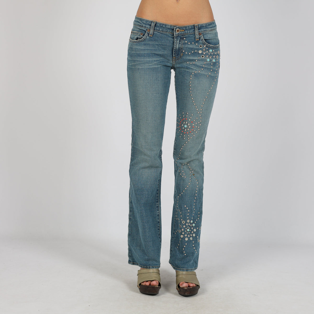 Blue Y2K Bootcut Jeans (XS)