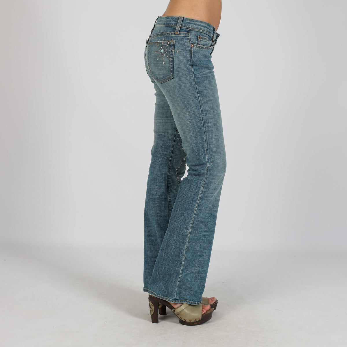 Blue Y2K Bootcut Jeans (XS)