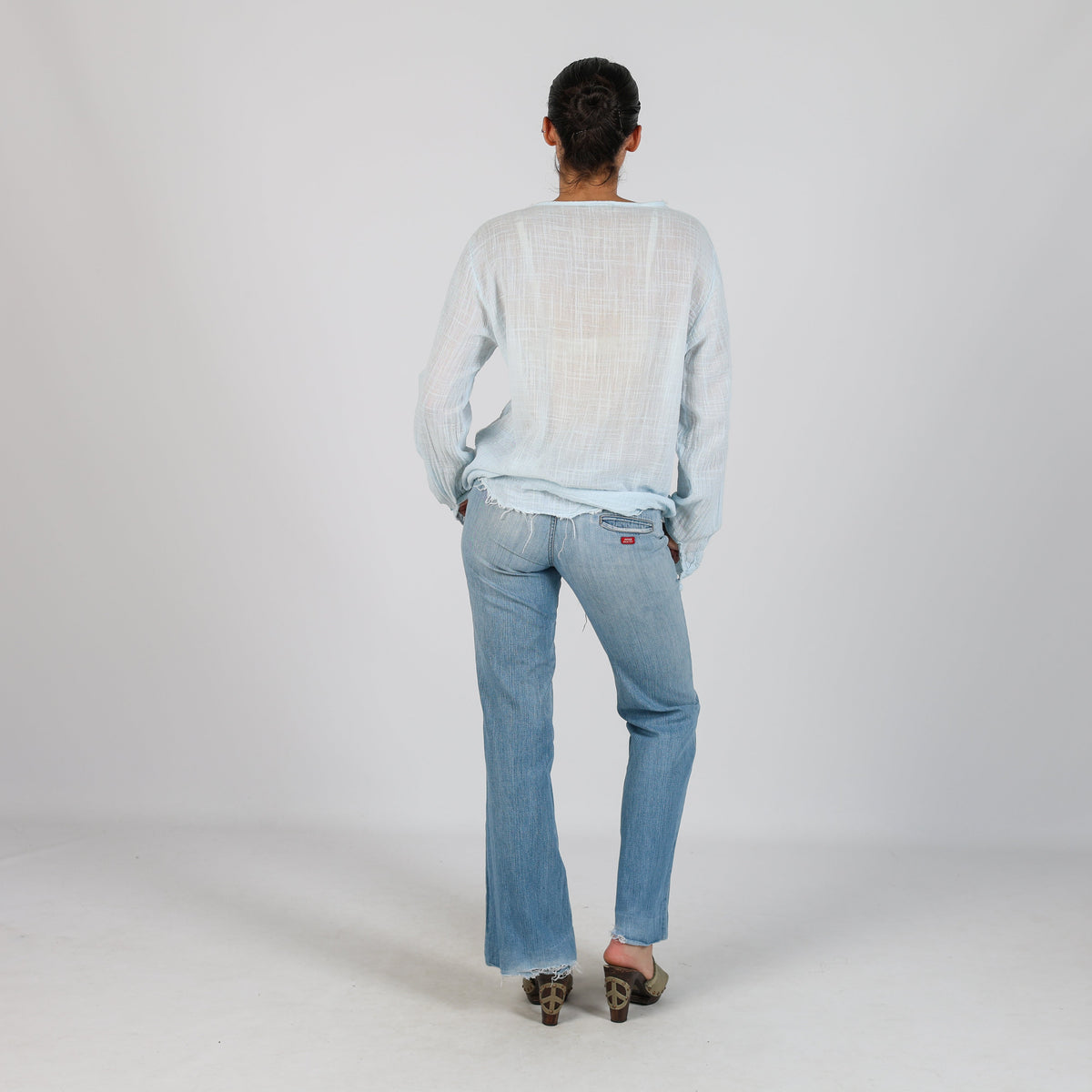 Light Blue Y2K Miss Sixty Bootcut Jeans (XS)