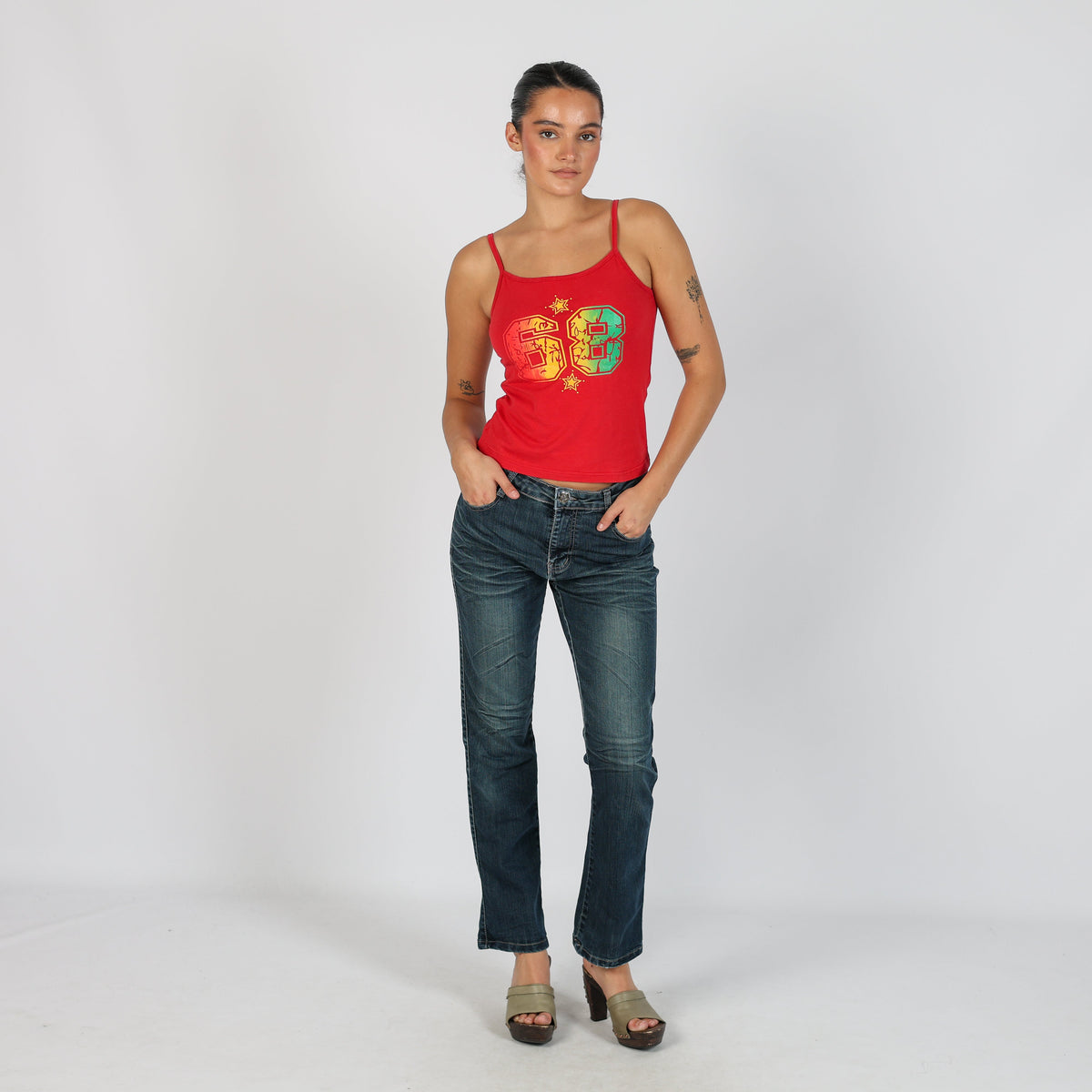 Blue Y2K Bootcut Jeans (S)