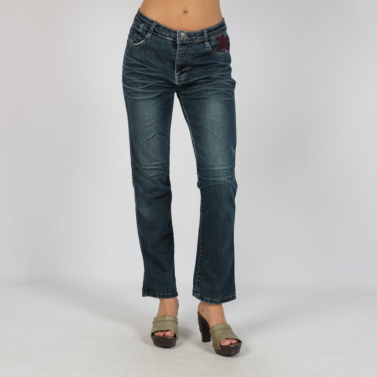 Blue Y2K Bootcut Jeans (S)