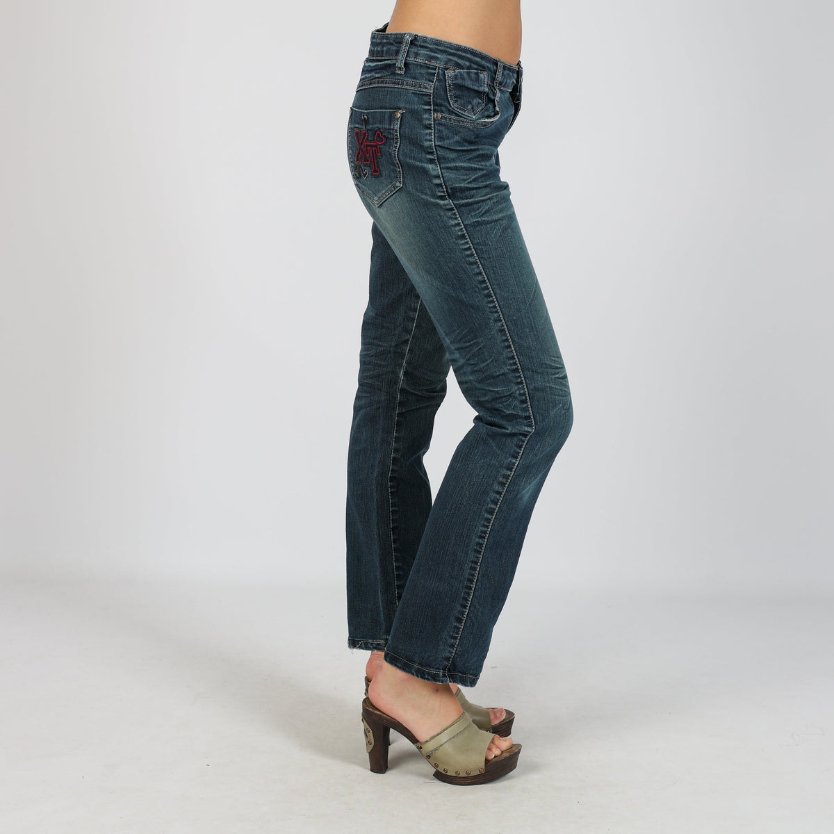 Blue Y2K Bootcut Jeans (S)