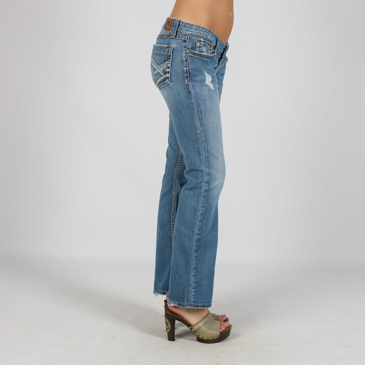 Light Blue Y2K Bootcut Jeans (S)