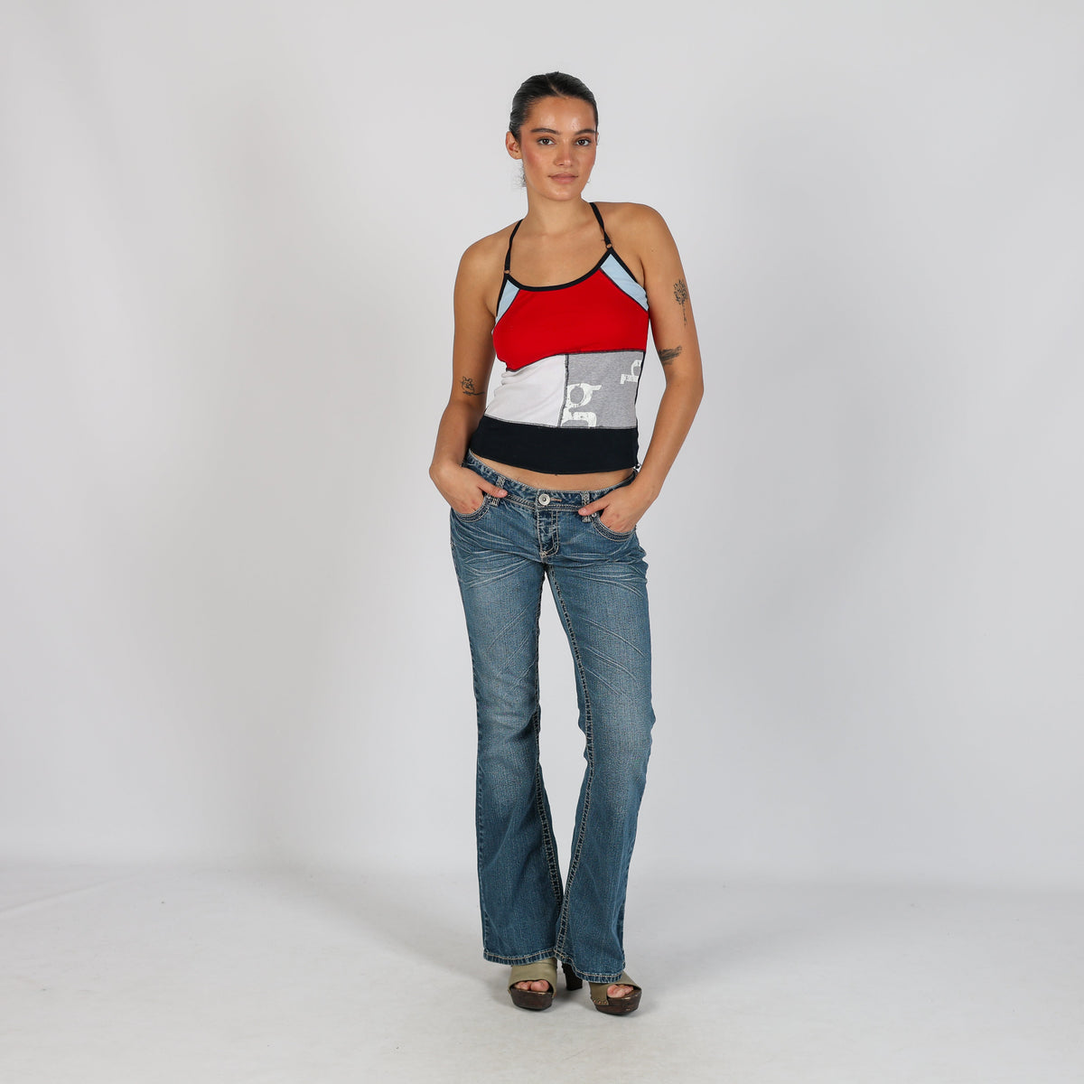 Blue Y2K Bootcut Jeans (S)